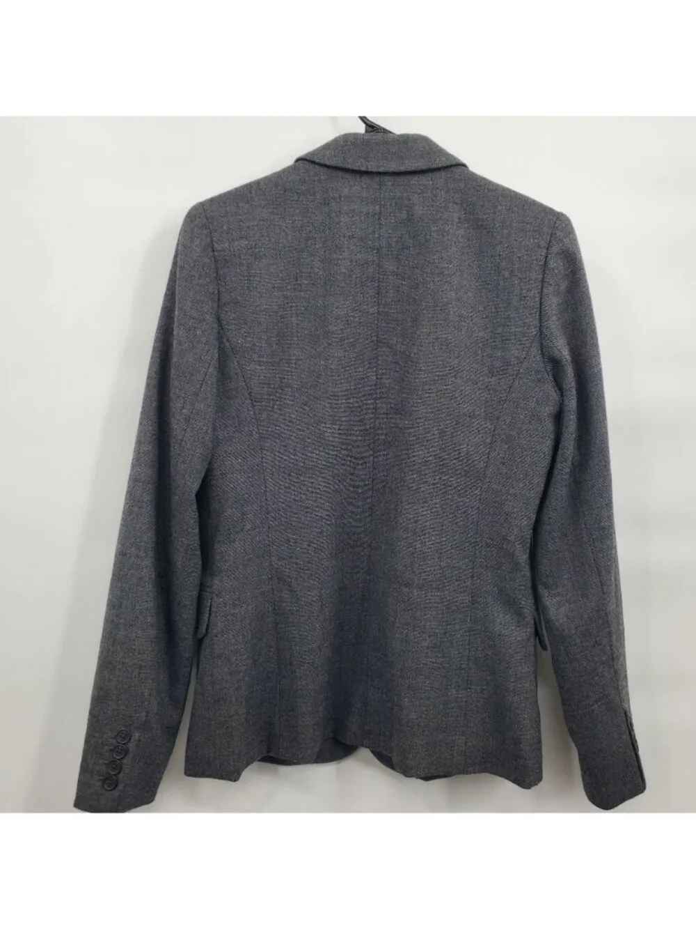 J.Crew 2 Button Wool Blend Blazer Jacket Women Size 8 Long Sleeve V Neck
